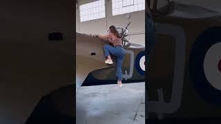 How do you get into a Blenheim …  #femalepilot #pilot #aviation