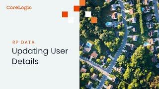 Updating User Details in RP Data