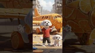  Candy Plane Cat Destroys Poor Dog's Orange Jet! Heartbreaking Twist in the Sky #dog #cat #funny