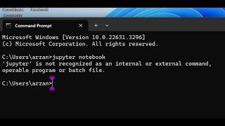 jupyter is not recognized as an internal or external command