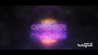 Neon Logo Opener  After Effects Template  AE Templates