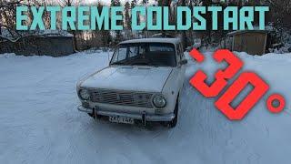 Lada 2102 coldstart (-30c°)