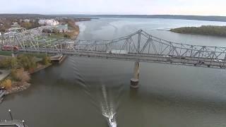 Peoria IL Aerial River City View