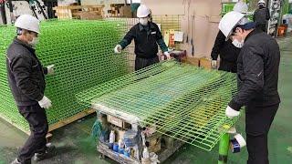 Huge Scale! Mass Production Process of Chain Link Fence. Wire Mesh Fence Factory