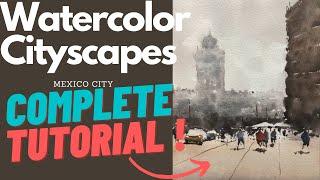 How to Paint Cityscape Watercolor