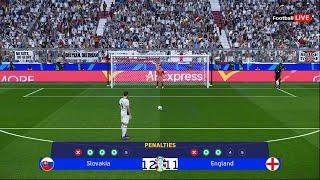 England vs Slovakia - Penalty Shootout | UEFA Euro 2024 - Round of 16 | eFootball PES Gameplay