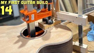 Acoustic Guitar Build part 14 // fret install & neck glue-up