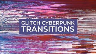 Glitch Cyberpunk Transitions Premiere Pro Templates