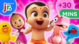 MEGA Cartoon Compilation +30 Minutes  Bad Dinosaurs, Mighty Little Bheem & More! | Netflix Jr