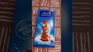 Молочный шоколад Lindt #milkachocolate #обзорсладостей #unboxing