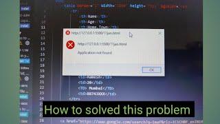 How to solve this problem Vs code #application not found#