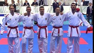 UKRAINE - MALE TEAM KUMITE - BRONZE MEDAL MATCH - EKF SENIOR CHAMPIONSHIPS 2022