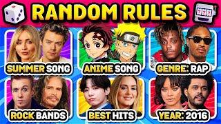 Save One Song  RANDOM: NEW RULES, 6 SONGS QUIZ | Music Challenge