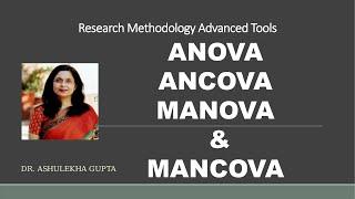 ANOVA, ANCOVA, MANOVA & MANCOVA(example)