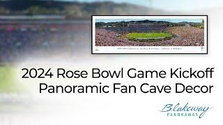 2024 Rose Bowl Kickoff Panoramic Poster - Alabama vs Michigan - Blakeway Panoramas Print - ROSEK24