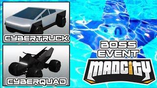  MAD CITY NEW STARFISH BOSS FIGHT EVENT | Tesla Cyber Truck & Cyber Quad | Roblox Mad City LIVE