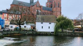 Sweden Walks: Uppsala. City center to the kings tomb, 4k (Fyrisån till Gustav Vasa)