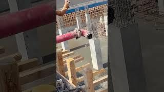 Pump pipe concrete emptying fast & clean process for construction sites