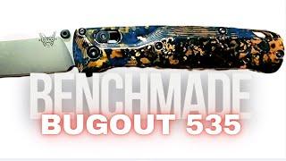 Flytanium Shipwreck Copper Benchmade Bugout 535 with Glow Rhino Tritium