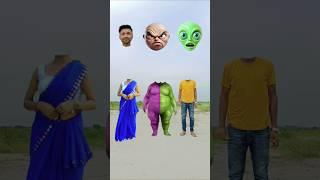 purple+green Fatty dog & cute girl dance vs cute brothers head matching with tu Radha meri main 