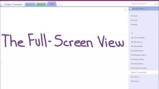 How to Use OneNote for School Tutorial - Lesson 10: The Full Screen View