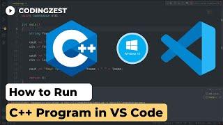 How to Run C++ in Visual Studio Code on Windows 10 2022 | C++ Programming in VS Code with Example