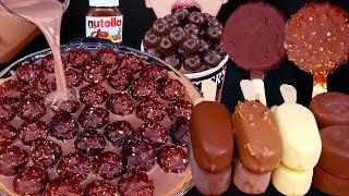 ASMR FERRERO ROCHER MALTESERS MAGNUM CHOCOLATE ICE CREAM NUTELLA DESSERT MUKBANG먹방咀嚼音EATING SOUNDS