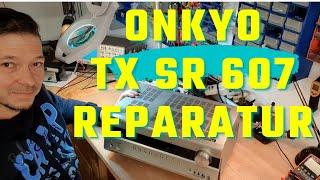 Verstärker Reparatur Onkyo TX SR 607 - schaltet ab , Standby blinkt / Komponententester im Einsatz