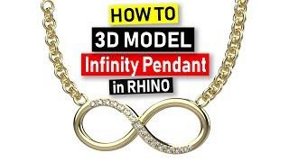 How to Create an Infinity Pendant in Rhino (2019) Rhino 3D: Jewelry CAD Design Tutorial #62