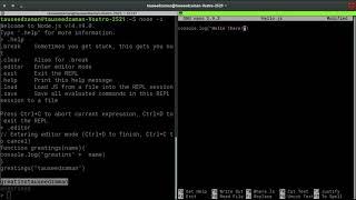 Run JavaScript code inside terminal/CMD #js