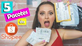 Recebi 5 PACOTES DO SHOPEE da Carol, O QUE SERÁ? Isabela Lourenzão.