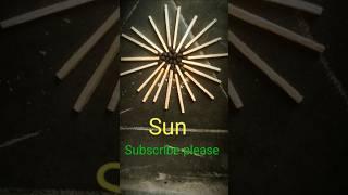 Makin sun using100 matchstick and fire#shorts #viral #craft #matchbox #sun