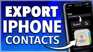 How To Export iPhone Contacts