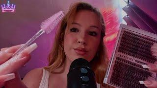 Doing your lashes & eyebrows in my lap | Personal Attention ASMR