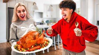 OUR FIRST TIME MAKING A TURKEY TOGETHER FOR THANKSGIVING!!