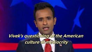 Vivek's questioning of the American culture of mediocrity#vivek #trump #americanculture