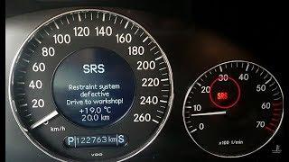 Убрал ошибку SRS Restraint System Defective Mercedes W211, W219 / Сброс Restraint System Defect SRS