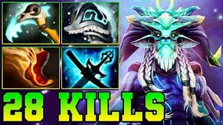 28 Kills Leshrac Dota 2 Mid  - Best Pro Gameplay Carry Support Build Guide 7.37