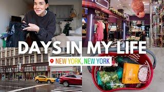 PRODUCTIVE DAYS IN MY LIFE LIVING IN NEW YORK CITY: getting back on track, healthy grocery haul