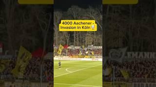 Alemannia Aachen Fans bei Viktoria Köln I 14.02.25 #fußball #ultras# #bundesliga