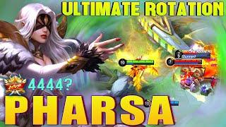 Pharsa Ultimate Rotation! Top Global Pharsa by 4444? ~ Mobile Legends