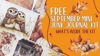  Free September Mini Junk Journal Kit | What's Inside?