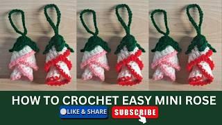 Crochet Rose Keychains | DIY Rose Crafts | Rose bag charm | Phone charm | Car hanging @NityaUphaar