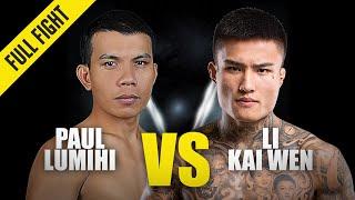 Paul Lumihi vs. Li Kai Wen | ONE Full Fight | November 2019