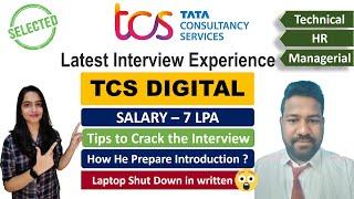 TCS Digital Interview Experience detailed | 7LPA | Crack TCS Digital | Selected | Campus Interview