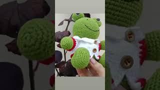 Handmade crochet smarty frogDM to buy#creative #creativecrochet #handmadecrochet