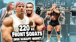 Squat Battle gegen Larry (wir sind beide mies xD)