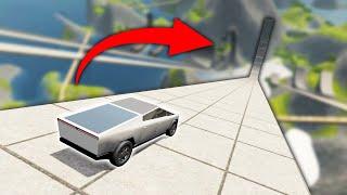 DRIVING MY CYBERTRUCK OFF GIANT RAMPS! (BeamNG Drive)