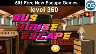 [Walkthrough] 501 Free New Escape Games level 360 - Bus house escape - Complete Game