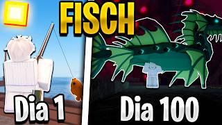 PASSEI 100 DIAS no FISCH no ROBLOX!